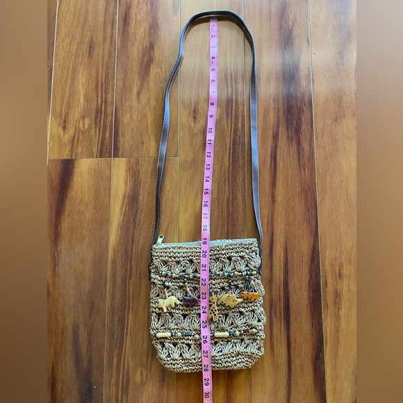 Cappelli Straworld Inc Purse With Wood Beads And Animals - Picture 5 of 8